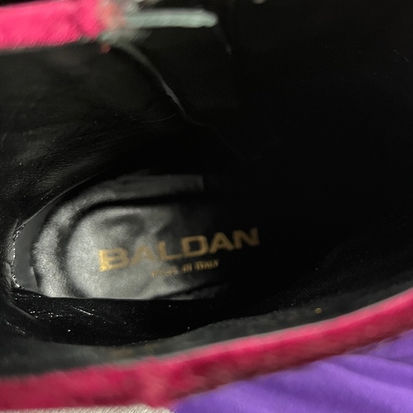 Baldan Red Wine Suede Booties 38.5 - Picture 2 of 13